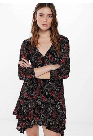 Vestido estampado corto picos