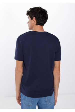 Camiseta cuello pico elastan