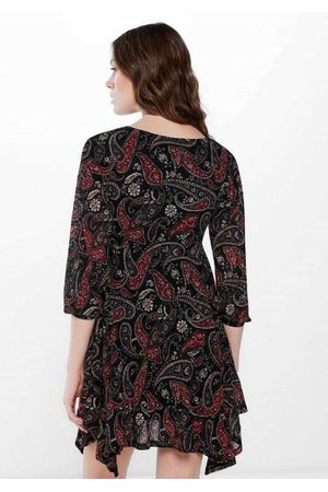 Vestido estampado corto picos