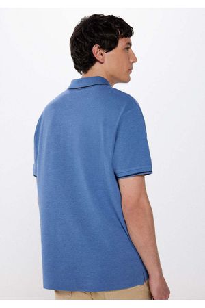 Polo piqué efecto bicolor regular fit