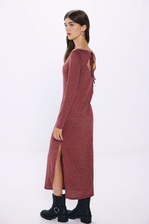 Vestido midi escote espalda