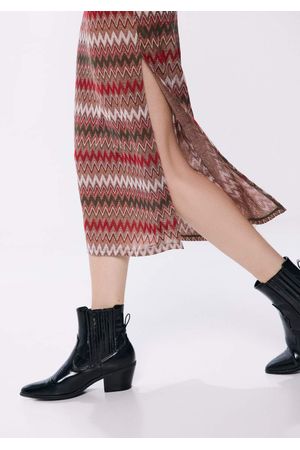 Vestido midi cenefas zigzag