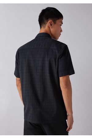 Camisa manga corta jacquard