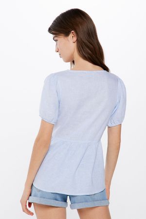 Blusa Entredos con Lino