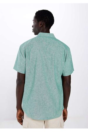 Camisa manga corta lino