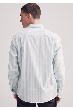 Camisa rayas algodón slub