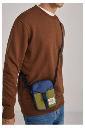 Bolso cruzado pequeño bicolor