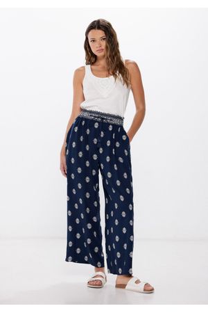 Pantalón palazzo viscosa rústica