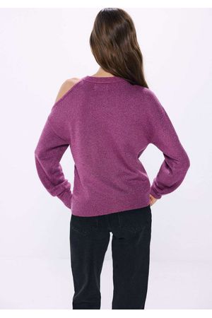 Suéter asimétrico lurex