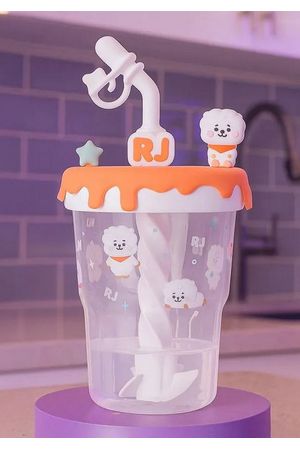 vaso con pitillo de 560 ml rj colección bt21 baby