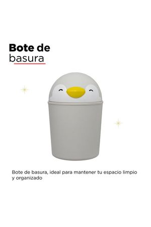 Papelera de escritorio pingüino pen colección mini family