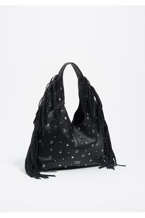 Bolso paper bikini mediano piel flecos