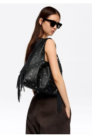 Bolso paper bikini mediano piel flecos