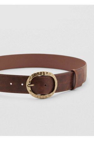 Cinturón Hebilla Redonda Textura