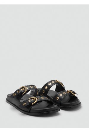 Sandalia De Tiras Con Hebillas