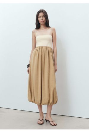 Vestido Tejido Combinado Globo