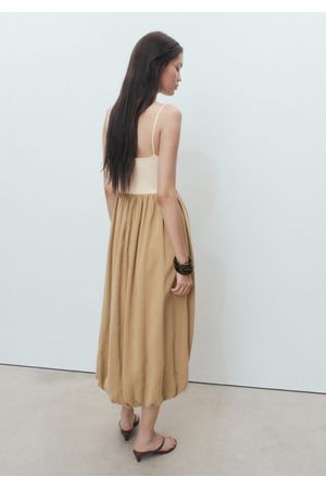 Vestido Tejido Combinado Globo