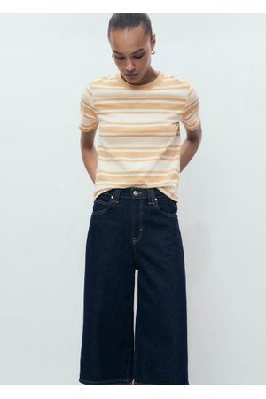 Camiseta de Algodón Cuello Contraste