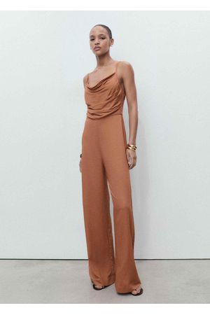 Entero Largo Escote Drapeado