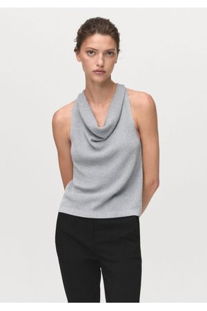 Top Punto Lúrex Cuello Drapeado