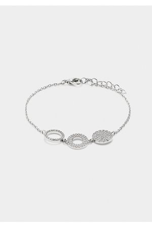 Pulsera de detalle de aros con circonitas