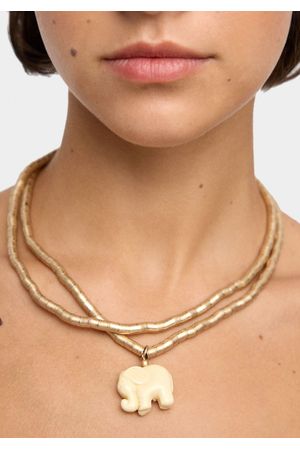 Set de collares cortos colgante de elefante