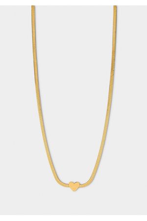 Collar cadena de serpiente corazón