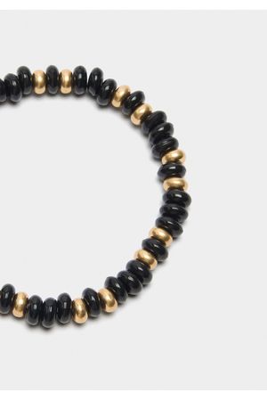 Pulsera elástica de cuentas bicolor