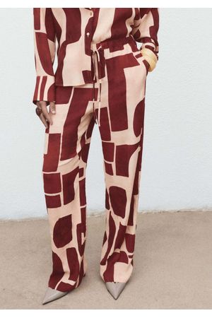 Pantalón Fluido Estampado Geométrico