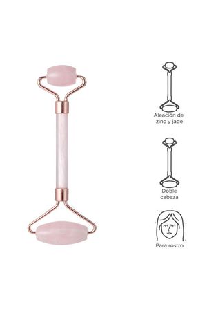 rodillo de jade rosa de doble cabeza